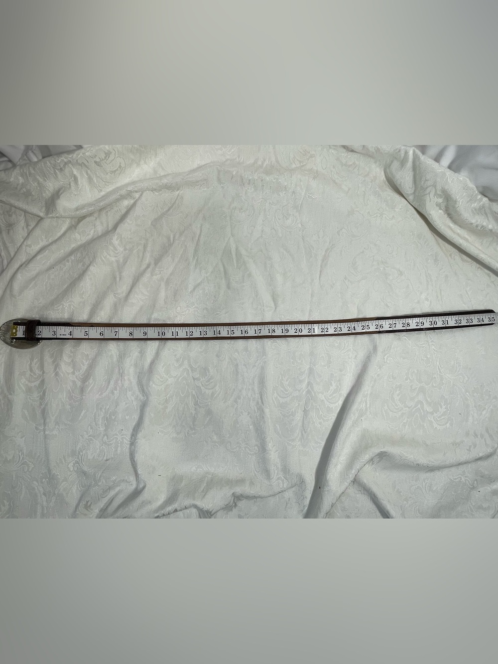 Ariat Brown Leather Western Belt with Silver and Gold Oval Buckle - Picture 11 of 14